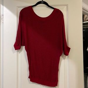 Short sleeve knit sweater